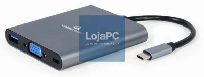 Gembird A-CM-COMBO6-01 base para portátil y replicador de portas USB 3.2 Gen 1 (3.1 Gen 1) Type-C Cinzento