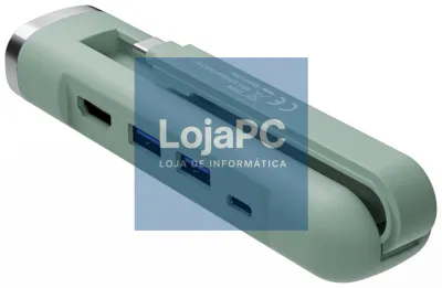 Ewent EW1148 base para portátil y replicador de portas Alámbrico USB 3.2 Gen 1 (3.1 Gen 1) Type-C Verde