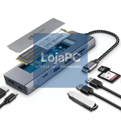 Leotec Docking Station 8 en 1 com ranura M.2 para SSD