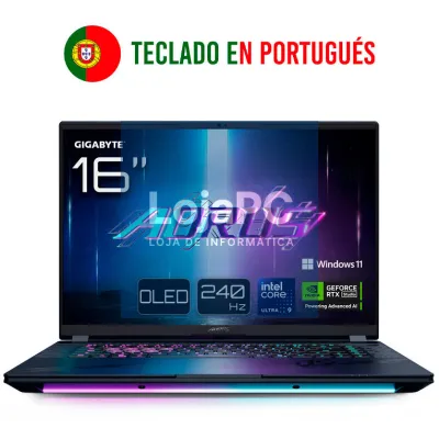 GIGABYTE AORUS MASTER 16 BZHC6PTE64SP computador portátil Intel Core Ultra 9 275HX Portátil 40,6 cm (16") WQXGA 32 GB DDR5-SDRAM 1 TB SSD NVIDIA GeForce RTX 5090 Wi-Fi 7 (802.11be) Windows 11 Pro Preto
