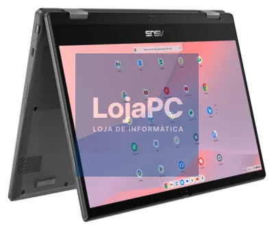 ASUS Chromebook CM14 Flip CL1402FM2A-EC0286 - Computador Portátil 14" Full HD (MediaTek Kompanio 520, 8GB RAM, 128GB eMMC, ARM Mali-G52 MC2, ChromeOS) Cinzento Gravidad - Teclado QWERTY espanhol