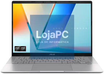 ASUS Vivobook S14 OLED M3407GA-SF010 Copilot+ PC - Computador Portátil 14" WUXGA (AMD Ryzen AI 7 445, 16GB RAM, 512GB SSD, Radeon 840M, sem Sistema Operativo) Prateado Fría - Teclado QWERTY espanhol