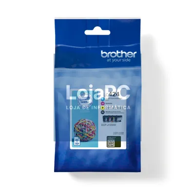 Brother Pack de 4 Tinteiros de tinta Preto, Cião, Magenta e Amarelo, Duração estimada: até 750 páginas cada cor (segundo ISO/IEC 24711)