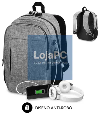 SUBBLIM Mochila para portátil Urban Lock Backpack 16" Grey