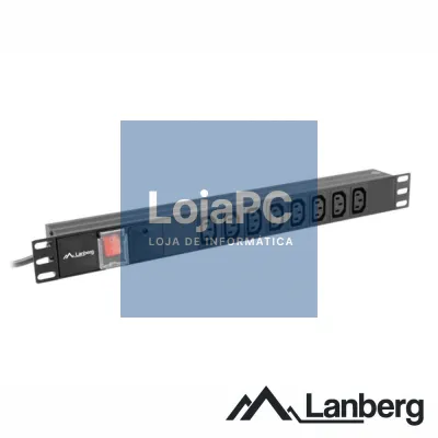 Extensão Elétrica 8xIEC C13 C/Int. C20 2m 19" LANBERG