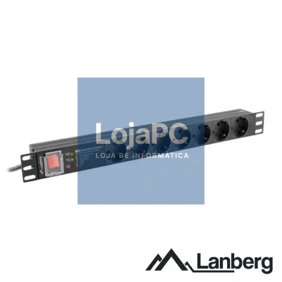 Tomada Elétrica PDU PRO 7x Schuko 16A SPD 19" 1U LANBERG