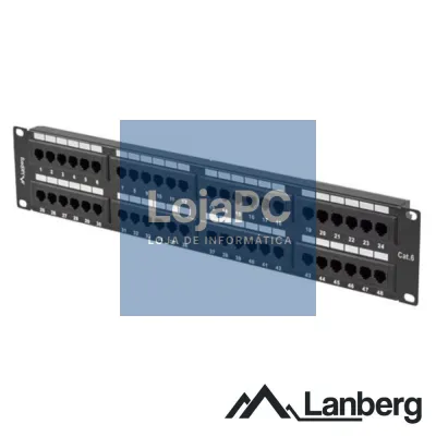 Patch Panel 48 Portas RJ45 CAT6 2U 19" LANBERG