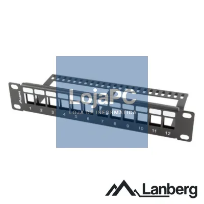 Patch Panel Vazio 12 Portas Keystone 1U 10" LANBERG