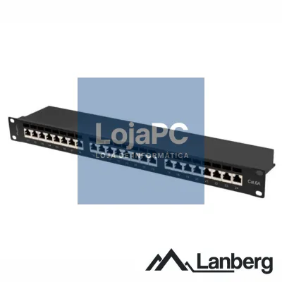 Patch Panel 24 Portas Blindado RJ45 CAT6A 1U 19" LANBERG