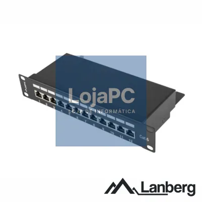 Patch Panel 12 Portas RJ45 CAT6 FTP 1U 10" LANBERG