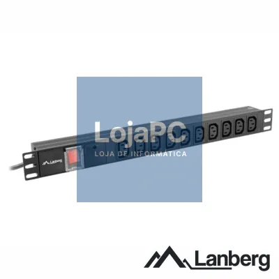 Extensão Elétrica 10xIEC C13 C/Int. C14 2m 19" LANBERG
