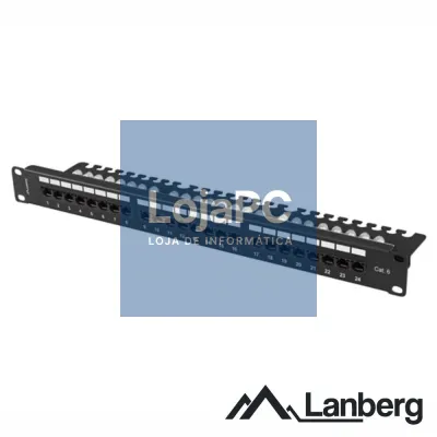 Patch Panel 24 Portas RJ45 CAT6 UTP 1U 19" LANBERG