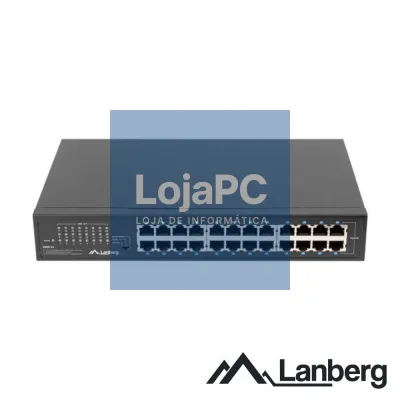 Switch De Rede Ethernet 1Gbps 24 Portas RJ45 Rack 19" LANBEG