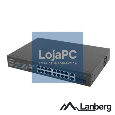 Switch 16x PoE+ 100Mbps 2x Combo Gigabit 150W LANBERG