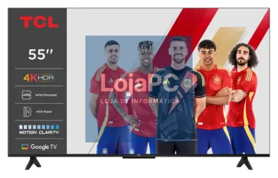 TCL P61 55P61K Televisor 139,7 cm (55") 4K Ultra HD Smart TV Wifi Alumínio 270 cd / m²