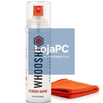 Kit Limpiador de Ecrãs Whoosh Kit GO XL WSH003/ Spray 100ml + Pano Microfibra