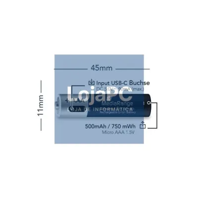 MEDIARGE AAA RECHARGEABLE BATTERIES