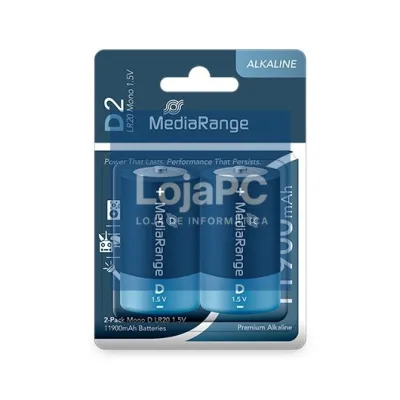 MEDIARANGE MONO-D ALKALINE BATTERIES