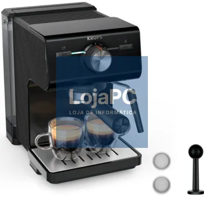 Cafetera Expreso Krups Authentic XP381810/ 1140W/ 15 Bares/ Preta