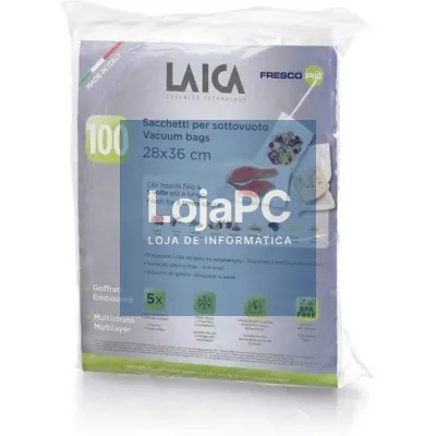 Bolsa para envasar al vacío Laica VT3512/ 28 X 36cm/ 100 bolsas