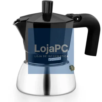 Cafetera Italiana Monix Induction Inox M863006/ 6 Tazas/ Preta