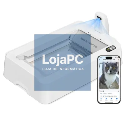 Arenero para Gatos Autolimpiable PetKit PuroBot Crystal Duo com Cubierta/ Control desde APP/ Branco