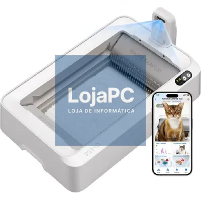 Arenero para Gatos Autolimpiable PetKit PuroBot Crystal Duo com Câmara/ Control desde APP/ Branco