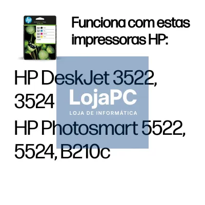 HP 364 original CMYK Ink cartridge N9J73AE Combo 4-Pack Standard Capacity