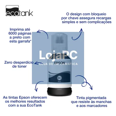 Recarga de Tinta EPSON Serie 111 Preto (120ml) - EcoTank Serie Mono