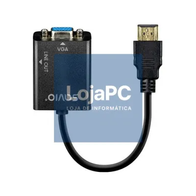 ADAPTADOR HDMI (M) - VGA (H) + MINI JACK 3.5 MM